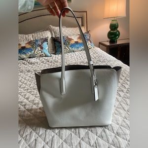 Kate Spade white and tan purse.